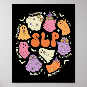Therapy Speech Language Pathologist Halloween  Poster