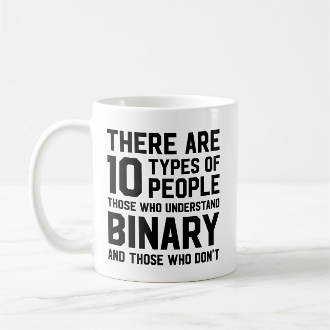 There are 10 types of people binary mug (Left)
