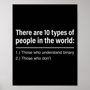 There Are 10 Types Of People In The World Binary M Poster
