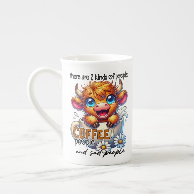 There Are 2 Kinds of People Coffee People...  Bone China Mug (Left)