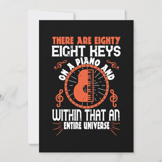 There Are Eighty-Eight Keys On A Piano Save The Date (Front)