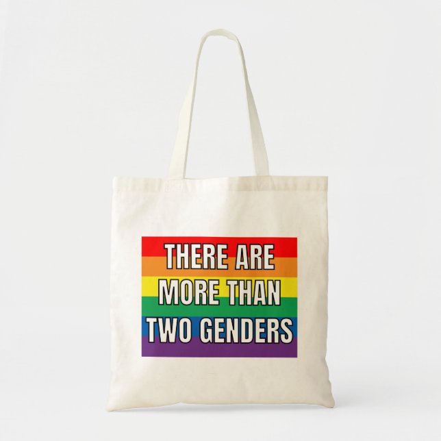 There Are More Than Two Genders Tote Bag (Front)