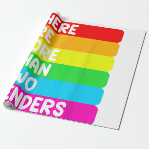 There are more than two sexes of LGBTQ rainbow fla Wrapping Paper