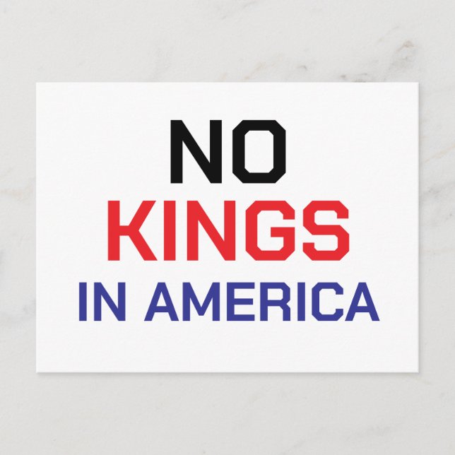 There are No Kings in America Police Red Blue Postcard (Front)