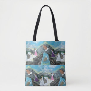 There Are No Mountains Too Steep For God Tote Bag