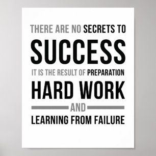 There Are No Secrets To Success Poster