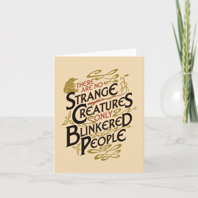 There Are No Strange Creatures Card (Front)