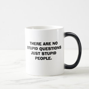 THERE ARE NO STUPID QUESTIONS JUST STUPID PEOPLE. MAGIC MUG