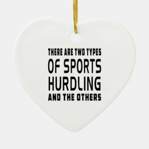 There Are Two Types Of Sports Hurdling Ceramic Ornament