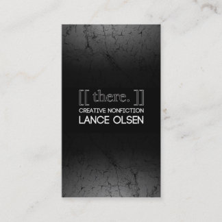 [[ there. ]]: CREATIVE NONFICTION BY LANCE OLSEN Business Card
