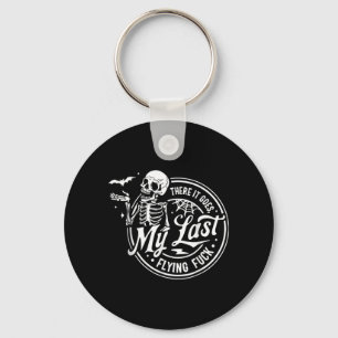 There Goes Last Flying Skeletons Funny Halloween Keychain