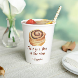 There is a Bun in the oven Baby Shower Paper Cups
