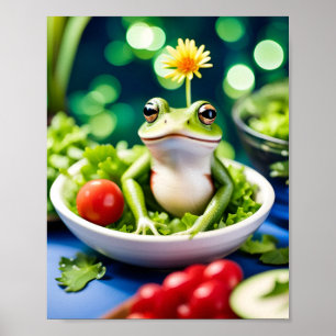 There Is A Frog In My Salad Poster