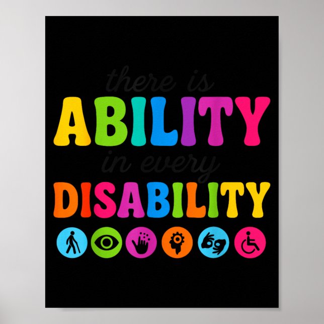 There Is Ability In Every Disability Inclusion Quo Poster (Front)