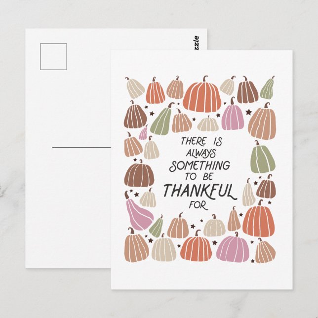 There is always something to be thankful for Boho Postcard (Front/Back)