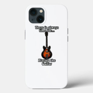 There is always time for playing the guitar. retro iPhone 13 case