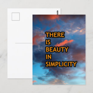 There is beauty in simplicity postcard