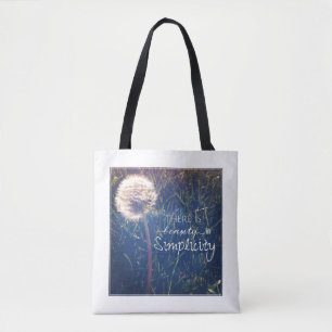 There Is Beauty In Simplicity Tote Bag