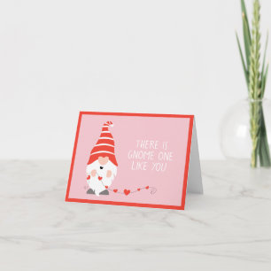 There Is Gnome One Like You Red Pink Card