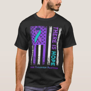 There Is Hope American Flag Suicide Prevention Awa T-Shirt