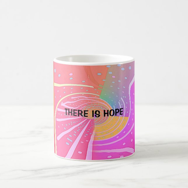 There Is Hope Pink Swirl Coffee Mug (Center)