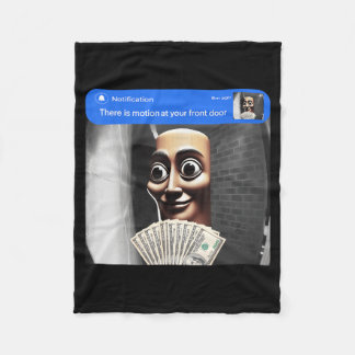 There Is Motion At Front Door Tung Tung Tung Sahur Fleece Blanket