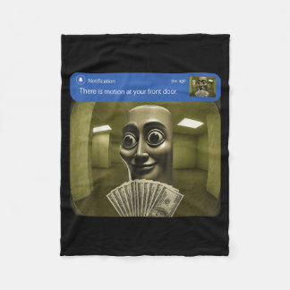 There Is Motion At Front Doortung Tung Tung Sahur Fleece Blanket