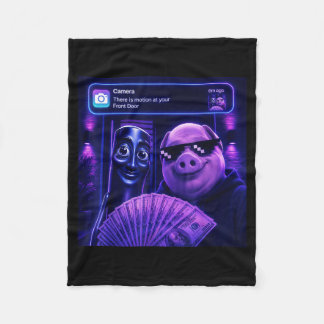 There Is Motion At Front Tung Tung Tung Sahur Pig Fleece Blanket