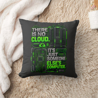 There Is No Cloud Funny Programmer IT Throw Pillow