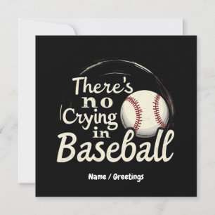 There Is No Crying in Baseball A Funny Game Day Invitation