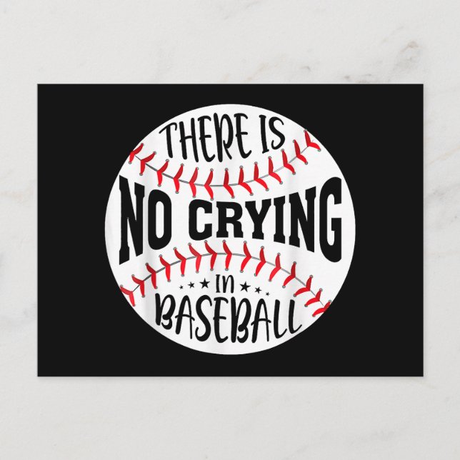 There Is No Crying In Baseball Holiday Postcard (Front)