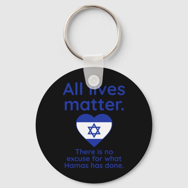 There Is No Excuse For What Hamas Has Done.  Keychain (Front)