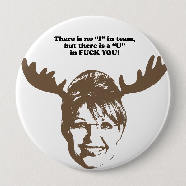 There is no I in Team 4 Inch Round Button (Front)