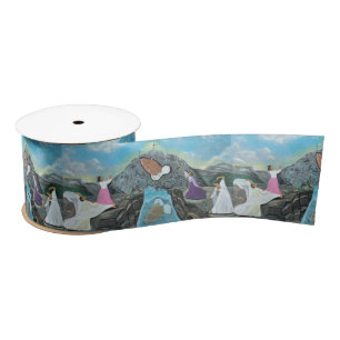There Is No Mountain Too Steep For God Ribbon 3" W Satin Ribbon