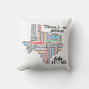 There is no place like home in texas throw pillow