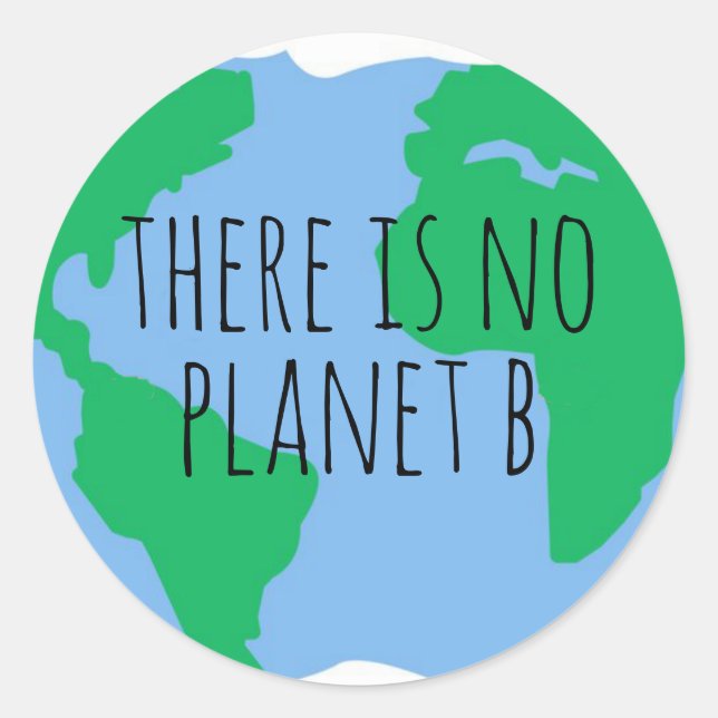 There is no Planet B - Earth Classic Round Sticker (Front)