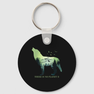 There Is No Planet B Earth Day Design Natural Rese Keychain