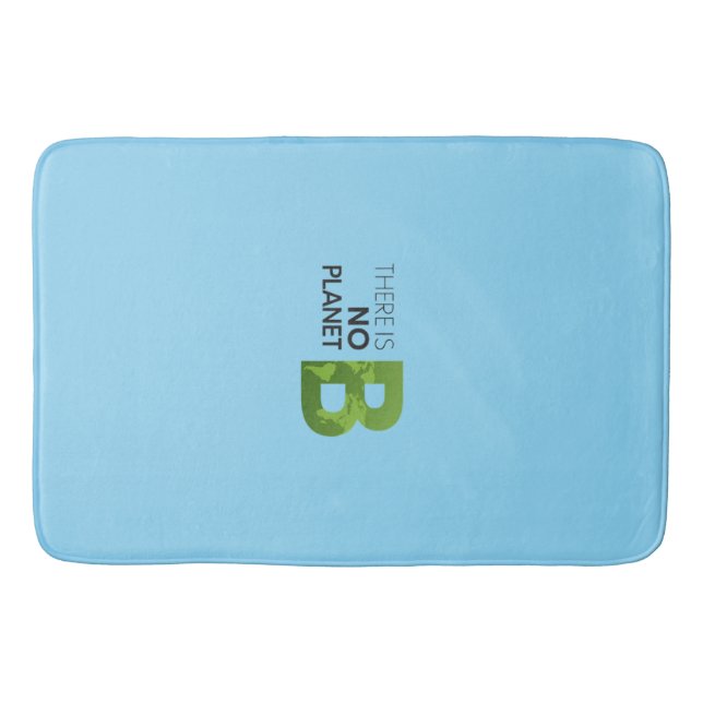 There is No Planet B – Green Earth Typography Bath Mat (Front)