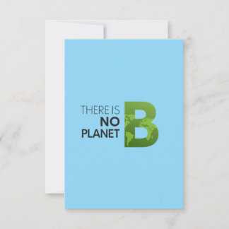 There is No Planet B – Green Earth Typography RSVP Card