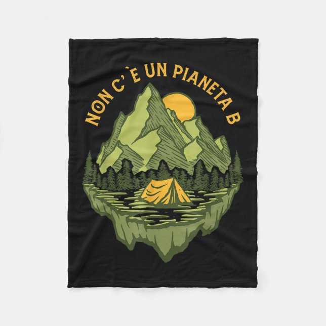 There Is No Planet B Mother Earth Environmental Fleece Blanket (Front)