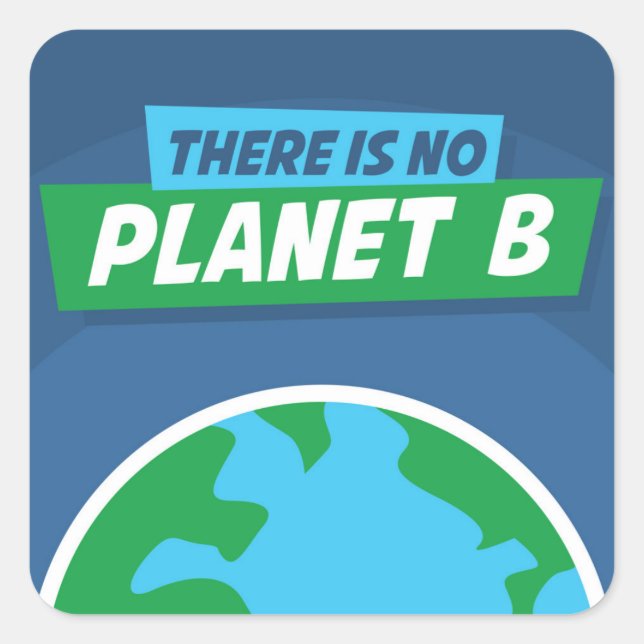There Is No Planet B Square Sticker (Front)