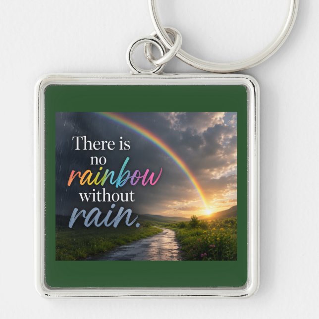 There Is No Rainbow Without rAIB Keychain (Front)