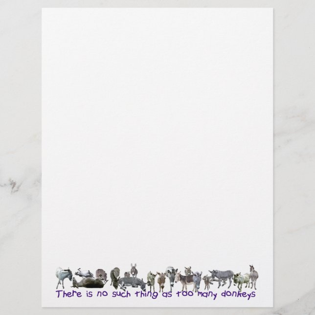 There is no such thing as too many donkeys! (Front)