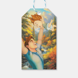 THERE IS NOTHING LIKE A GOOD TUSSLE WITH DAD GIFT TAGS
