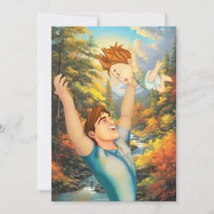 THERE IS NOTHING LIKE A GOOD TUSSLE WITH DAD HOLIDAY CARD