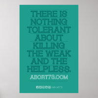 There is Nothing Tolerant... Poster (Abort73.com)