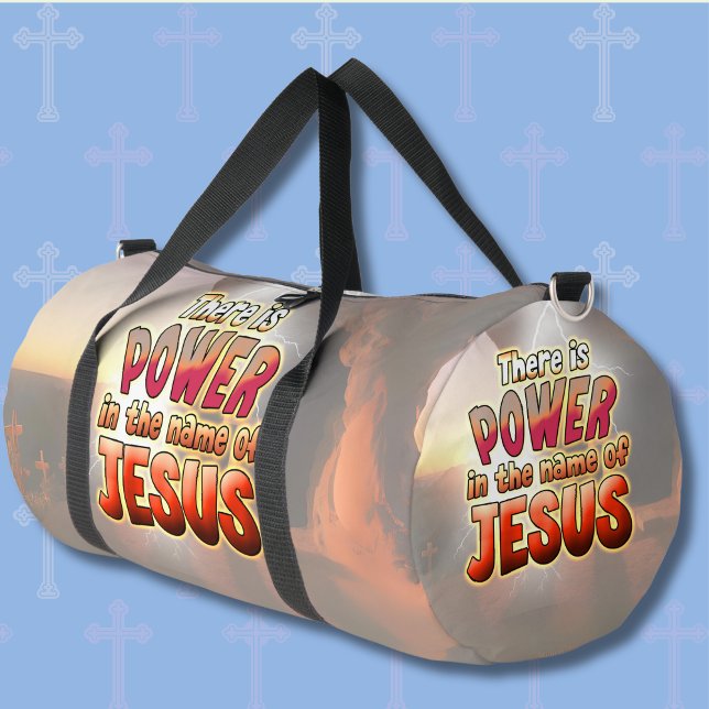 There is Power In The Name of Jesus Duffle Bag (Creator Uploaded)