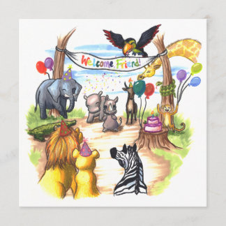 There’s a New Rhino in Town Party Invitation