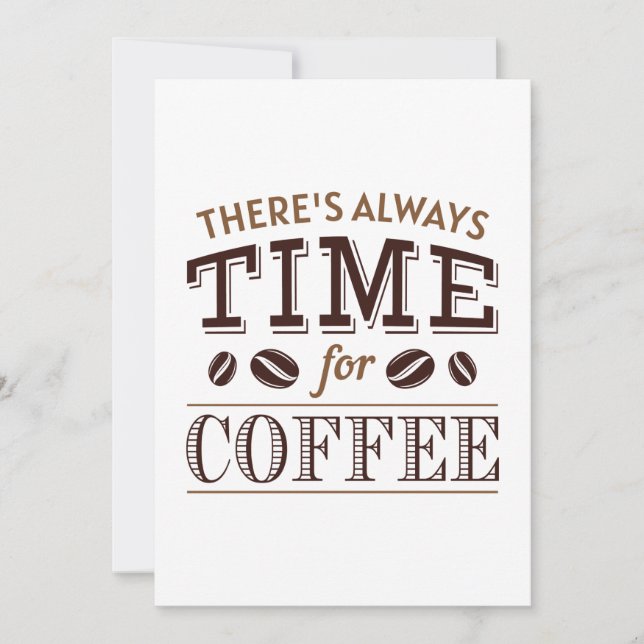 There’s Always Time For Coffee Thank You Card (Front)