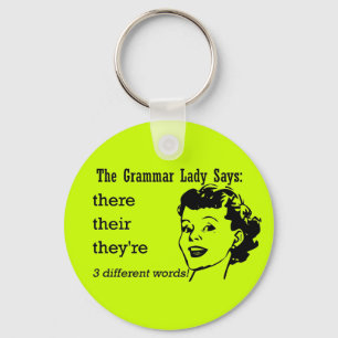 There, Their, They're Keychain